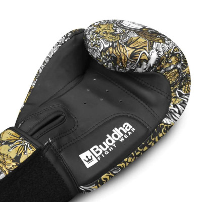 Guanti da muay thai Buddha fantasy dragon (bianco) 5