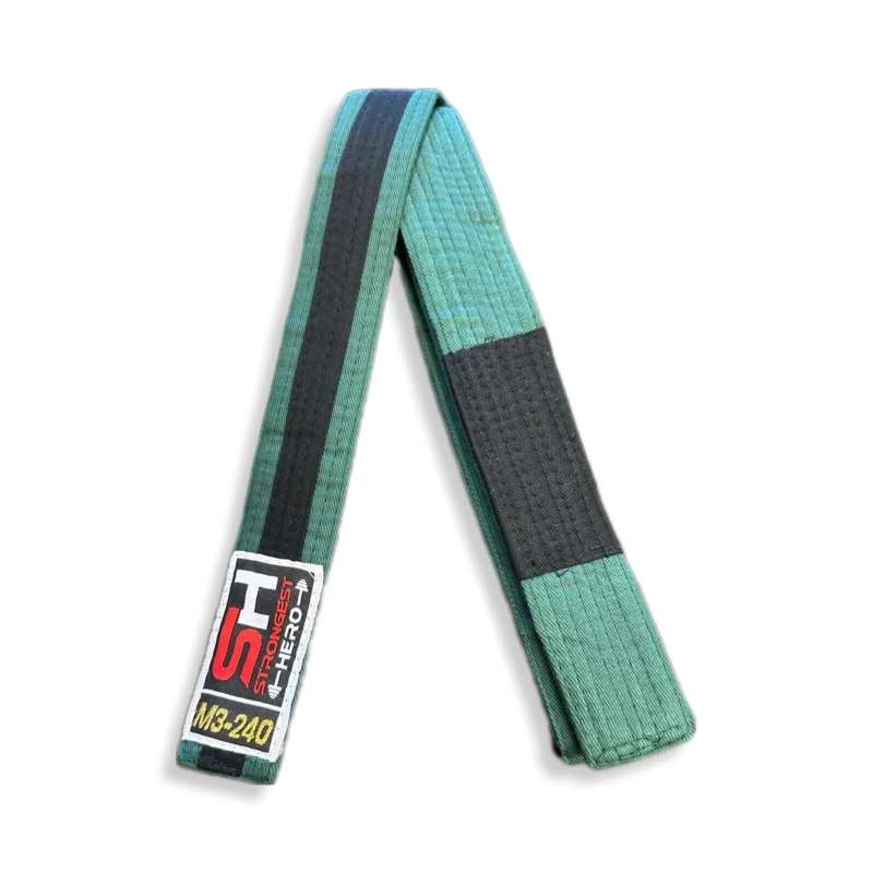 Cintura da BJJ per bambini SH verde e nera Cintura da BJJ per bambini SH verde e nera
