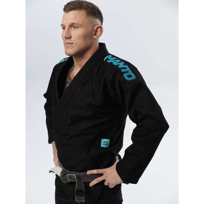 Kimono BJJ Manto X5 turchese nero Kimono BJJ Manto X5 turchese nero