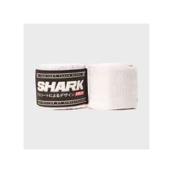 Bendaggi da boxe semi-elastici Shark 5 metri bianchi