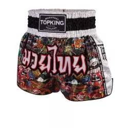 Pantaloncini da kick boxing Top King 226 (bianchi)