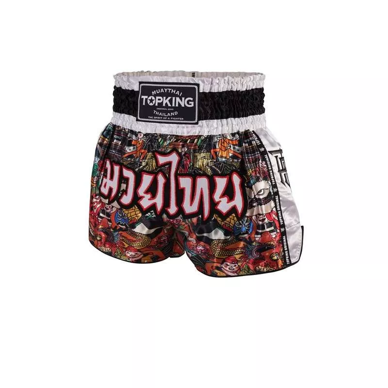 Pantaloncini da kick boxing Top King 226 (bianchi)