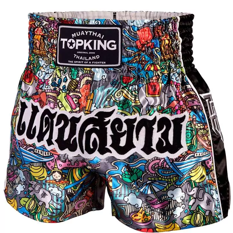 Top King Boxing pantaloncini muay thai 225 (nero)