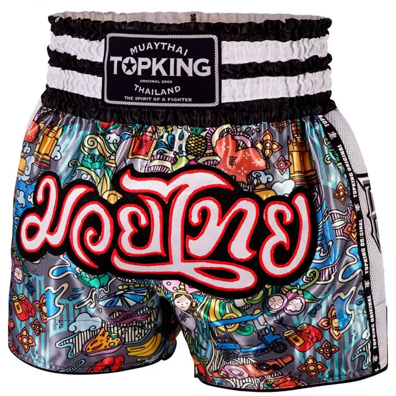 Top King pantaloncini muay thai 223 (bianco)