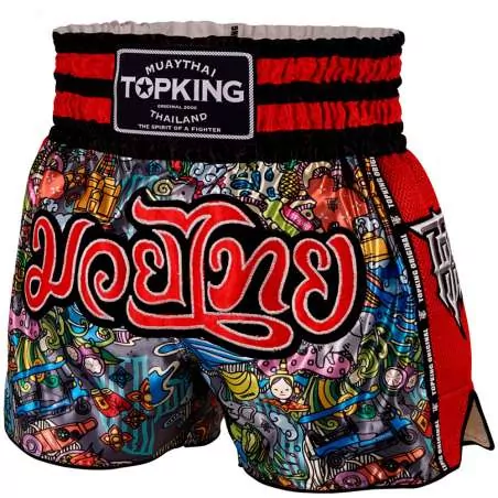 Pantaloni da muay thai Top King Boxing 223 (rosso)